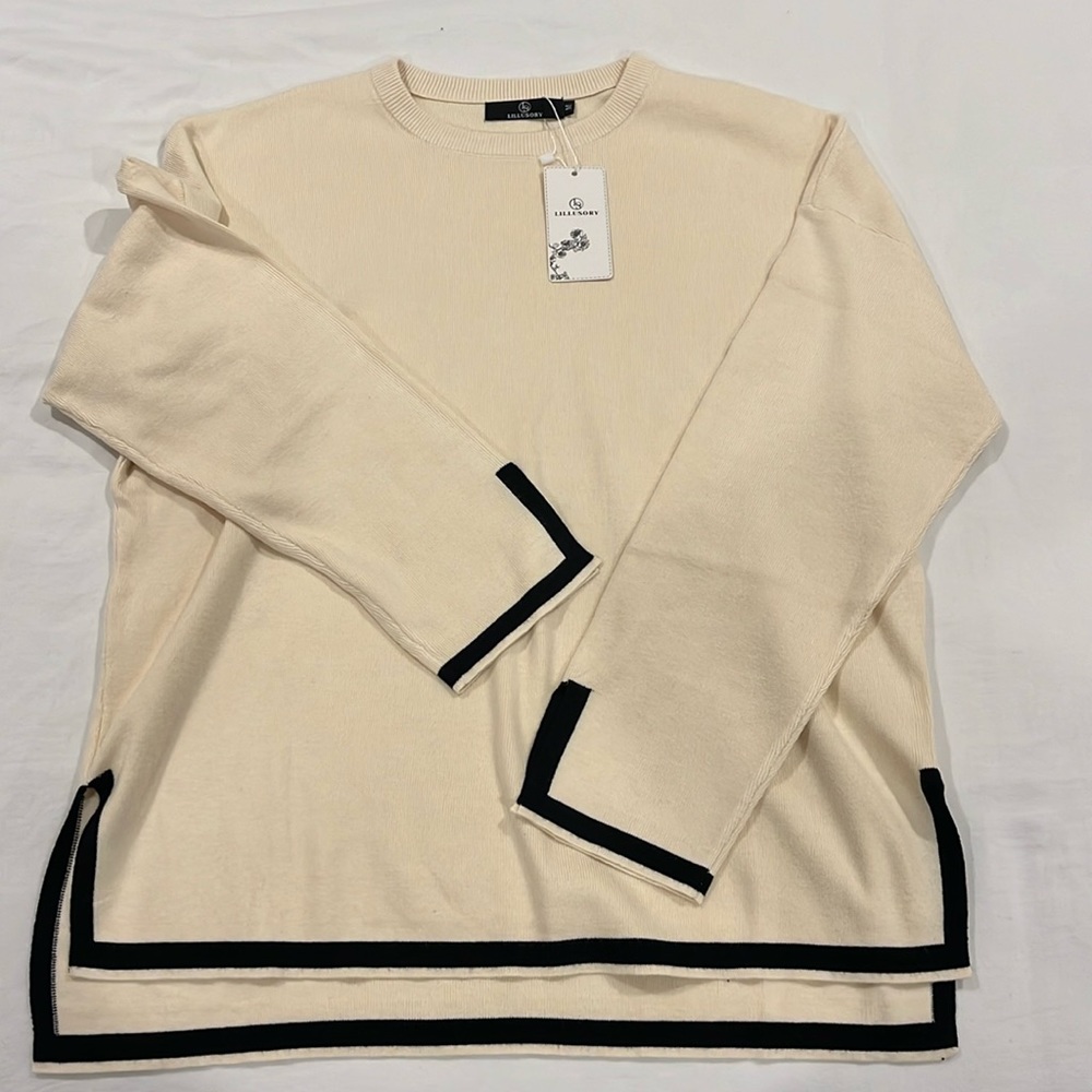 NWT LILLUSORY 2 Piece Amazon Outfit: Long Sleeve Sweater & Pant Lounge Set